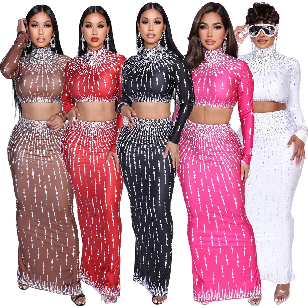 Women Set Street long sleeve P - Crop Top Crochet 评论和价格