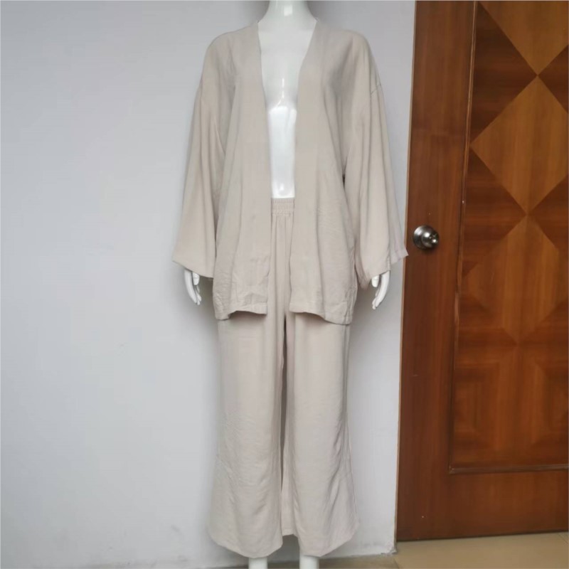 Women's Linen Trouser Suit Wit - Linen Pant Wide 评论和价格
