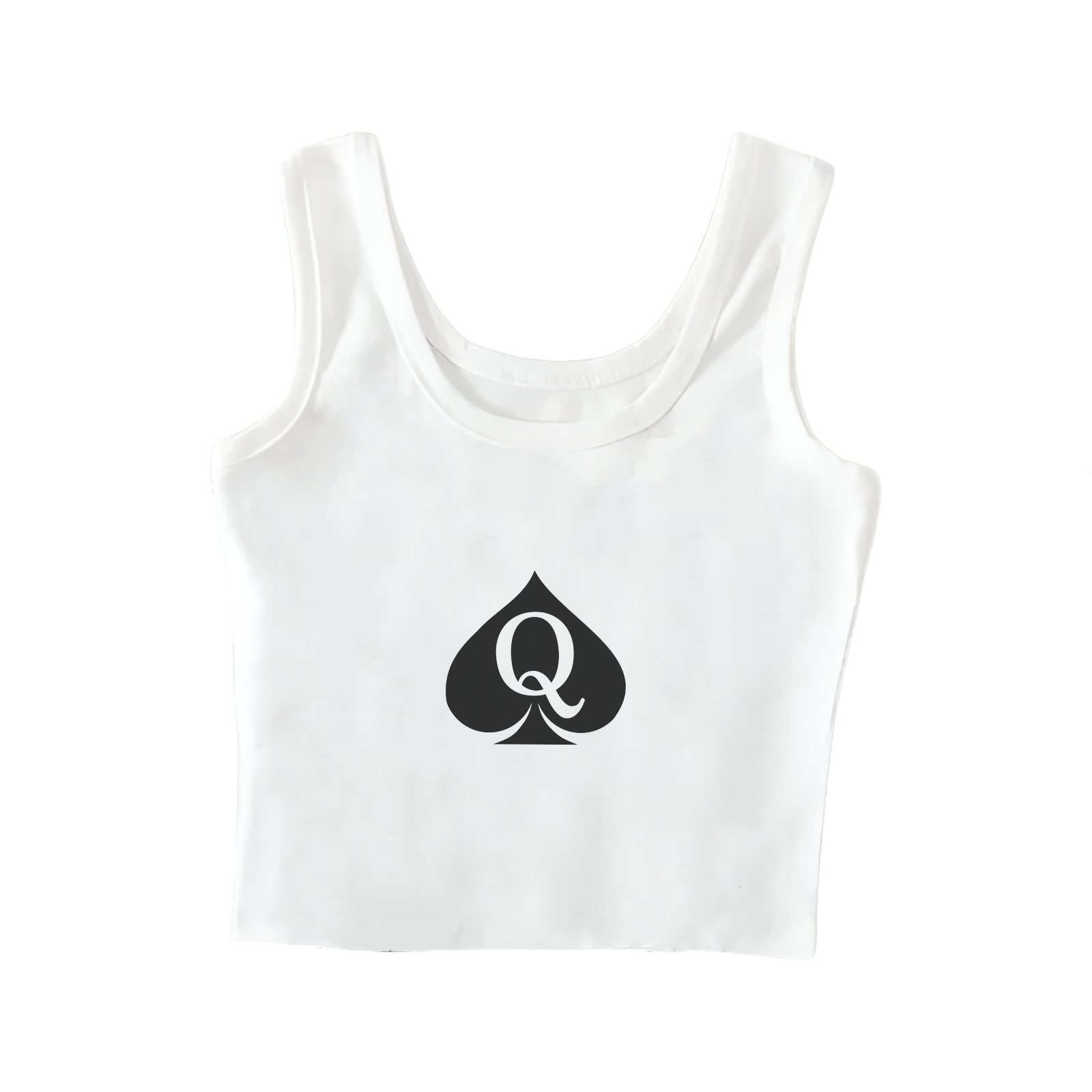 “Queen Of Spade” Womens Double - Crop Top Crochet 评论和价格