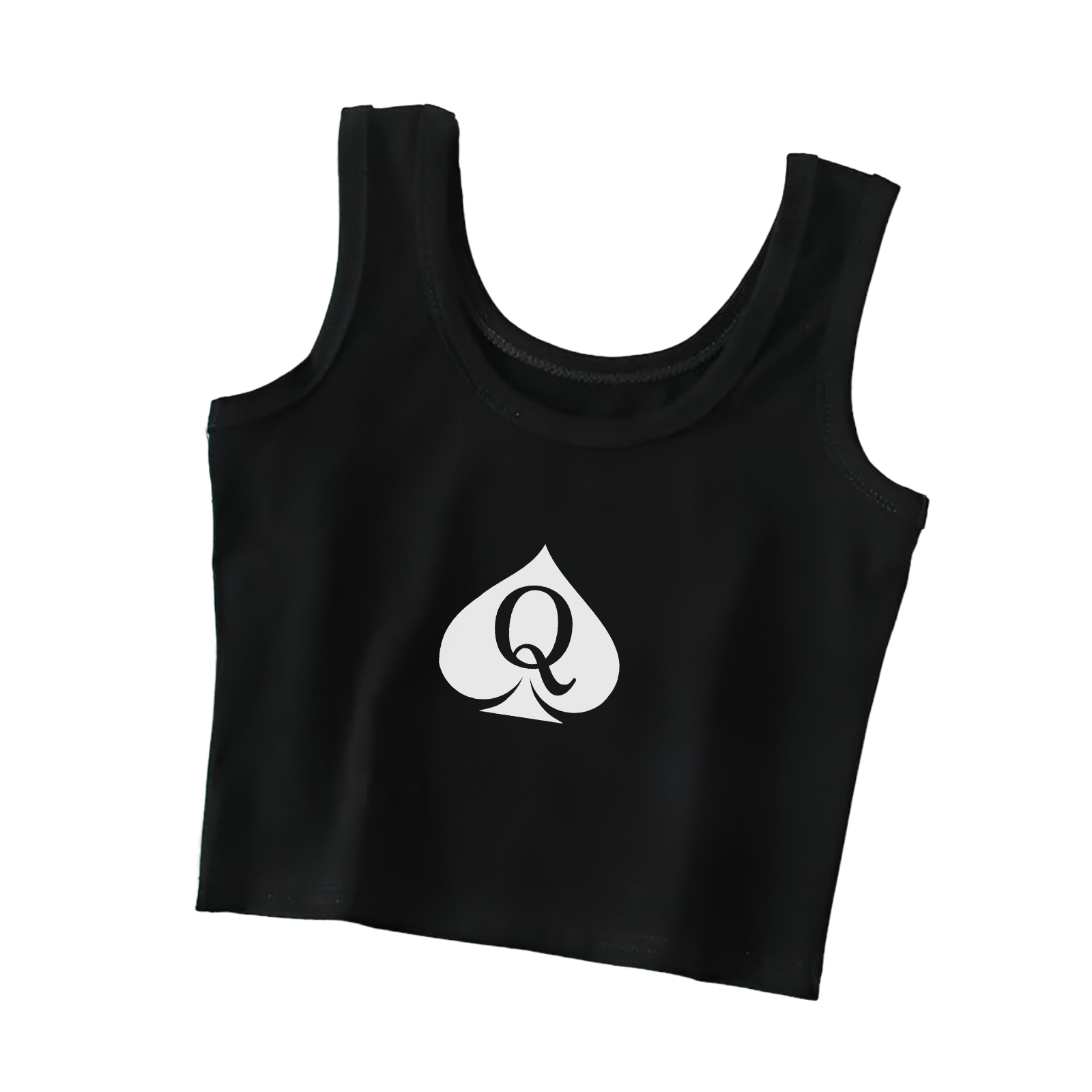 “Queen Of Spade” Womens Double - Crop Top Crochet 评论和价格