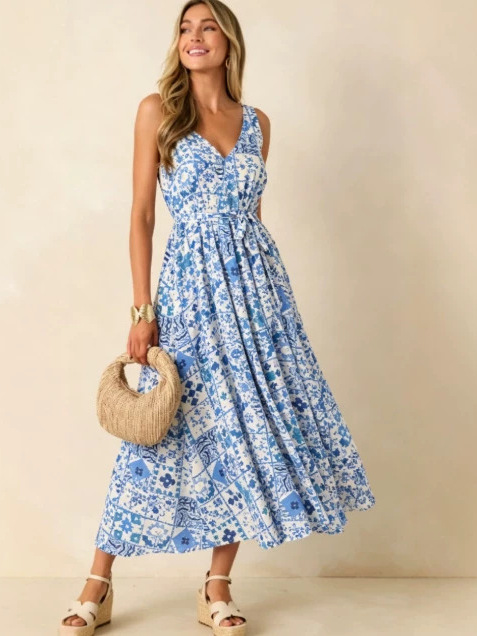 Summer 2026 Large Size Floral  - Linen Dress Wrap 评论和价格