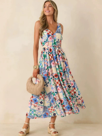 Summer 2026 Large Size Floral  - Linen Dress Wrap 评论和价格