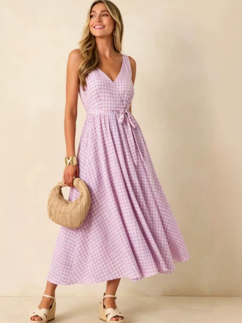 Summer 2026 Large Size Floral  - Linen Dress Wrap 评论和价格