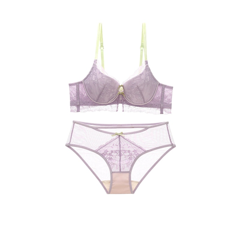 New Girly Sweet Lace Women Und - Bralette Triangle Set 评论和价格