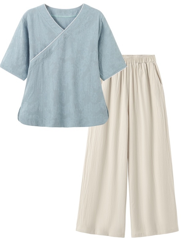 New Chinese Style Artistic Ret - Linen Pant Wide 评论和价格
