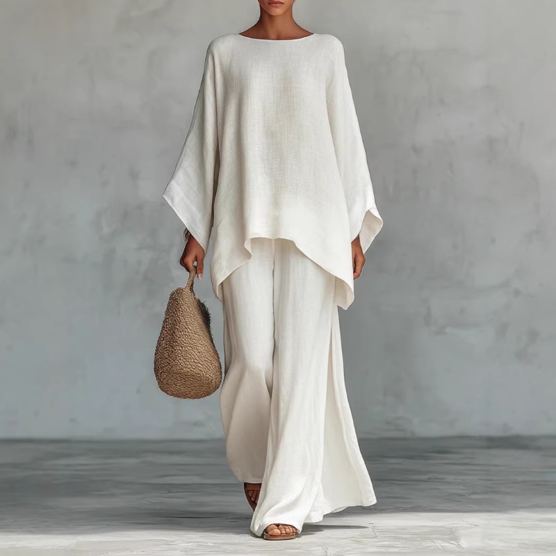 Spring New Fashion Linen Loose - Linen Pant Wide 评论和价格